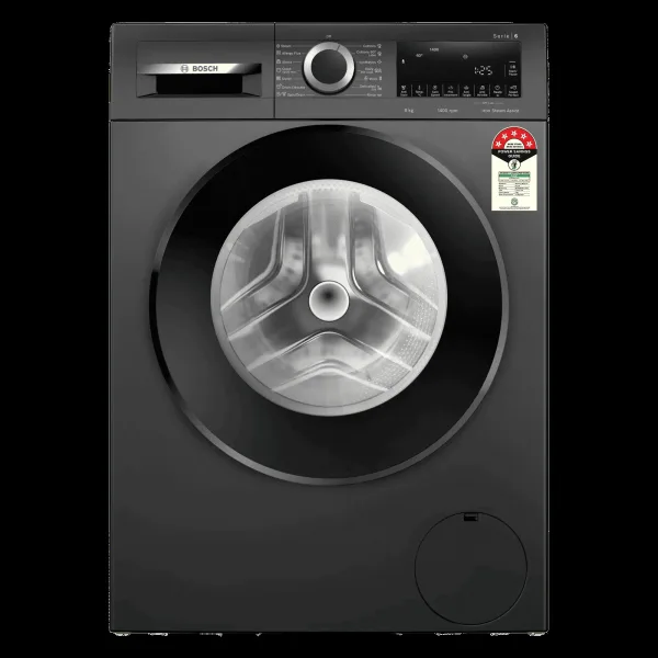 BOSCH 9 kg Fully Automatic Front Load Washing Machine (Series 6, WGA244ZTIN, Anti Wrinkle Feature, Black Grey)