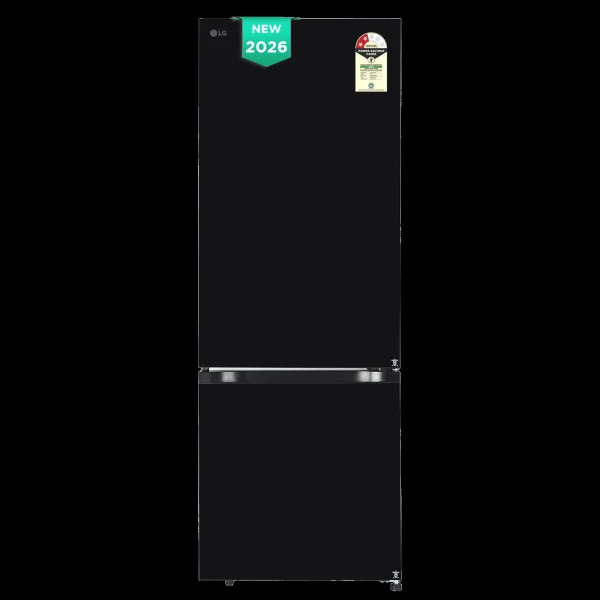 LG 340 Litres 2 Star Frost Free Double Door Bottom Mount Smart Wifi Enabled Convertible Refrigerator with Dual Veg Basket (GLB3426BEBM, Black Mirror) (2026 Model)