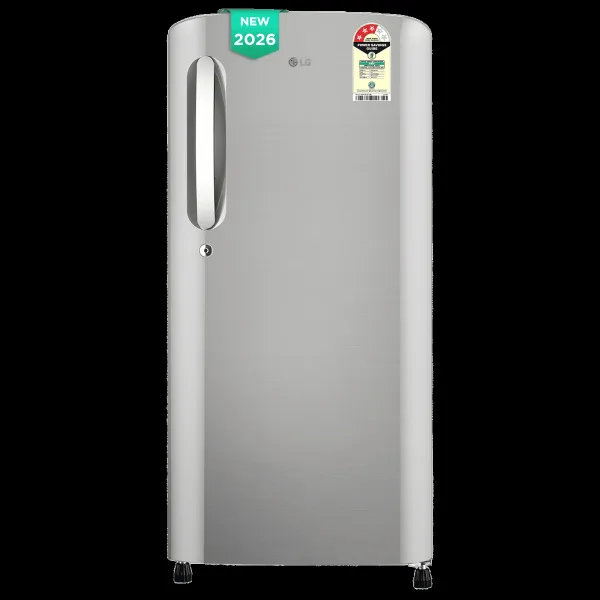 LG 185 Litres 3 Star Direct Cool Single Door Refrigerator with Smart Inverter Compressor (GLD1936YAPZ, Shiny Steel) (2026 Model)