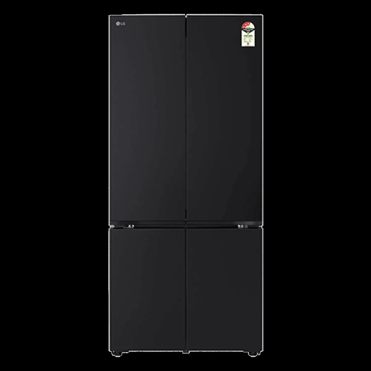 LG 610 Litres 3 Star Frost Free French Door Smart Wifi Enabled Refrigerator with Hygiene Fresh Plus (GV-B25FFGMB, Black Glass)
