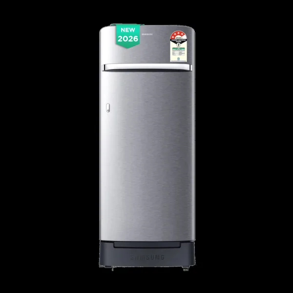 Samsung RR23 215 Litres 4 Star Direct Cool Single Door Refrigerator with Anti Bacterial Gasket (RR23H2H34S8/HL, Elegant Inox) (2026 Model)