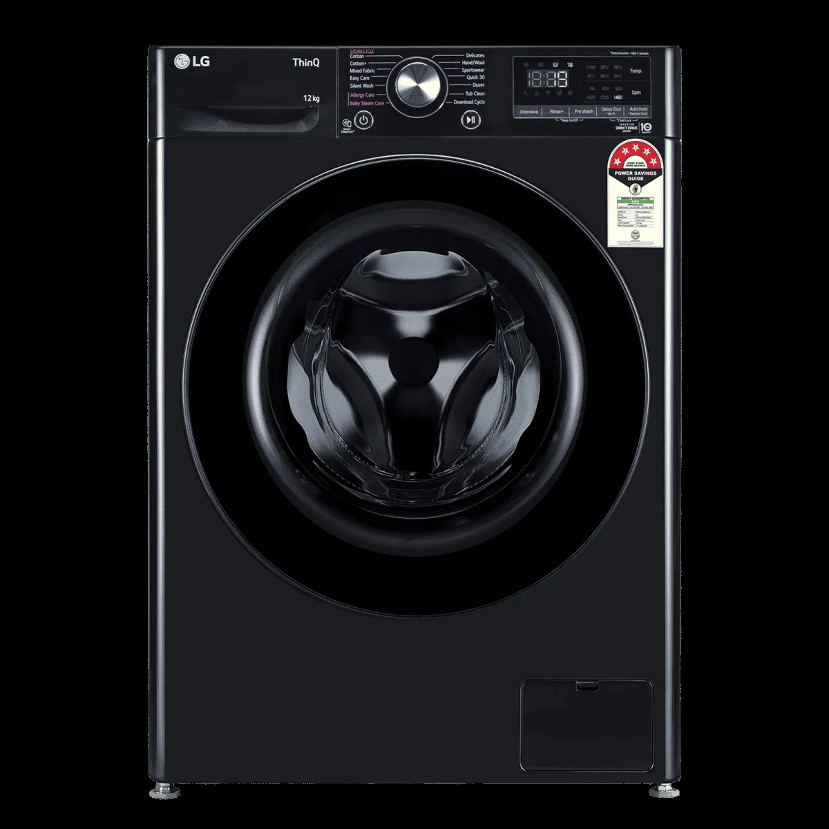 LG 12 kg 5 Star Wi-Fi Inverter Fully Automatic Front Load Washing Machine (Vivace Premium, FHP1412Z5O, 6 Motion DD, Onyx Black)