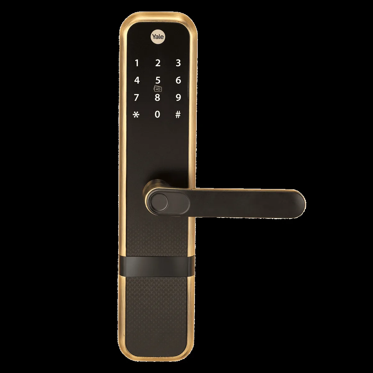 Yale Zuri Digital Lock (Fingerprint, PIN, RFID & Manual Key Access, YZuri/AB, Antique Bronze)