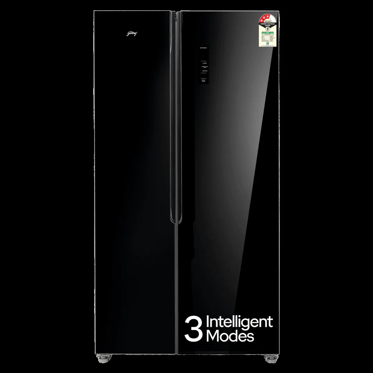 Godrej 600 Litres 3 Star Frost Free Side by Side Convertible Refrigerator with Powered By AI (RS EON VELVET 646C RIT, Opera Black)