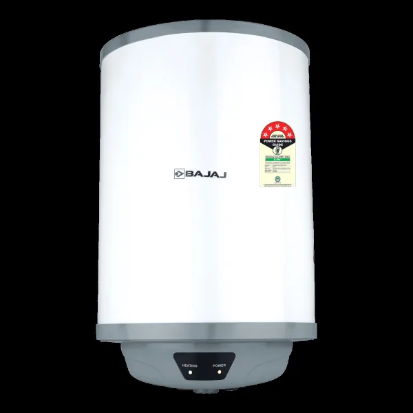 BAJAJ Shield Crest Plus 15 Litre 5 Star Vertical Storage Geyser with Swirlflow Technology (White & Grey)