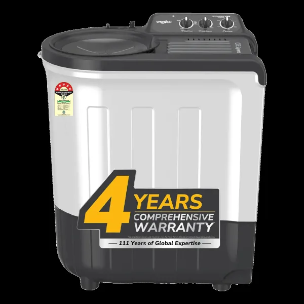 Whirlpool 6.5 kg 5 Star Semi Automatic Washing Machine with In built Scrubber (Magic Clean , 30337, Grey)
