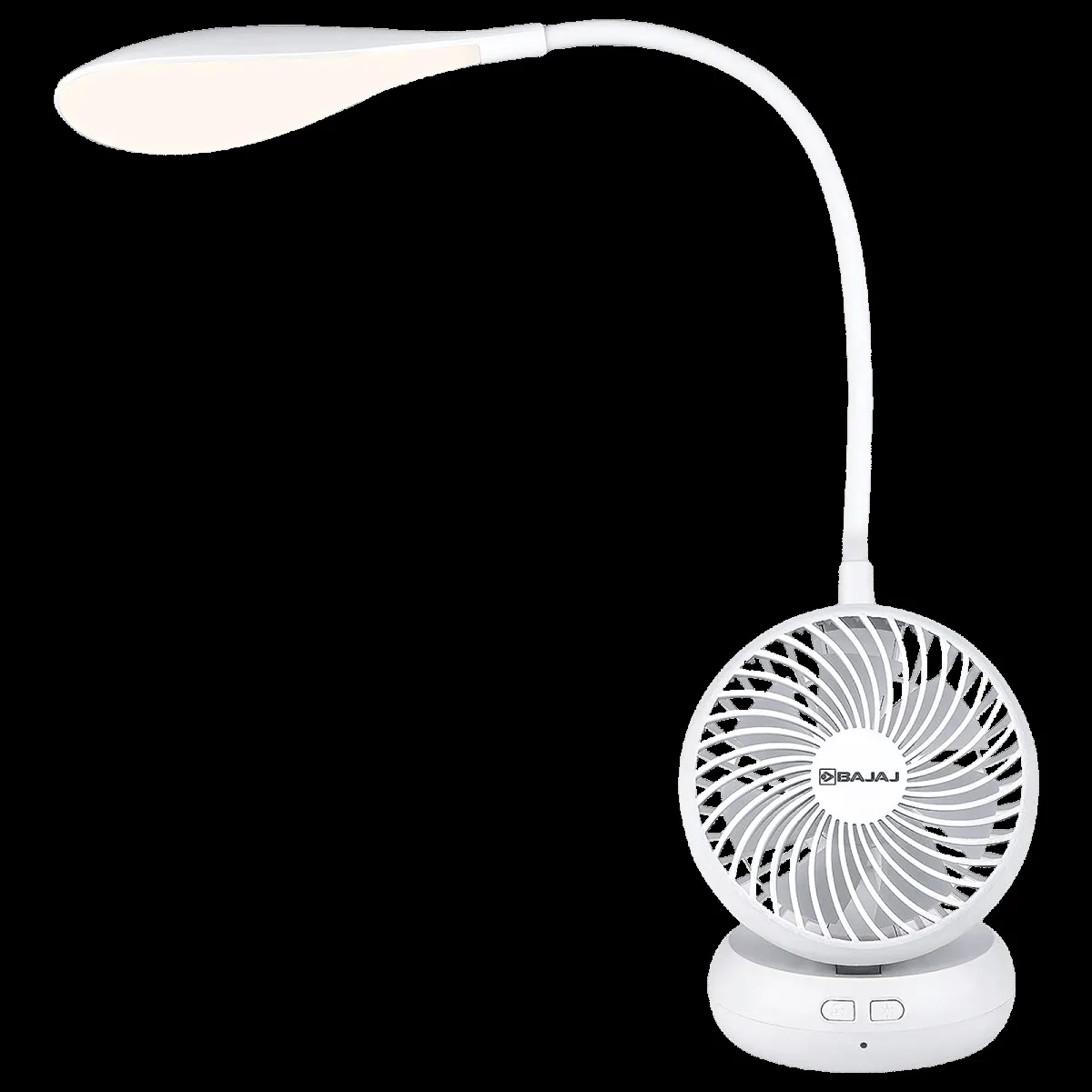 BAJAJ Air Light 85mm 7 Blade Rechargeable Personal Fan with 1800 mAh Battery (Low Power Consumption, White)