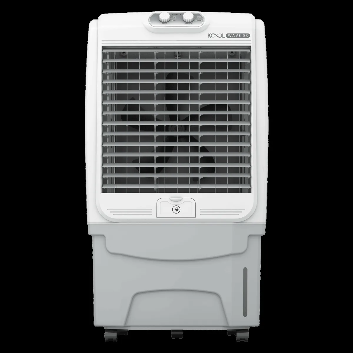 Havells KoolWave 80 Litres Desert Air Cooler with Bacteria Shield Honeycomb Cooling Pad Technology (Dual Flow Technology, White & Grey)