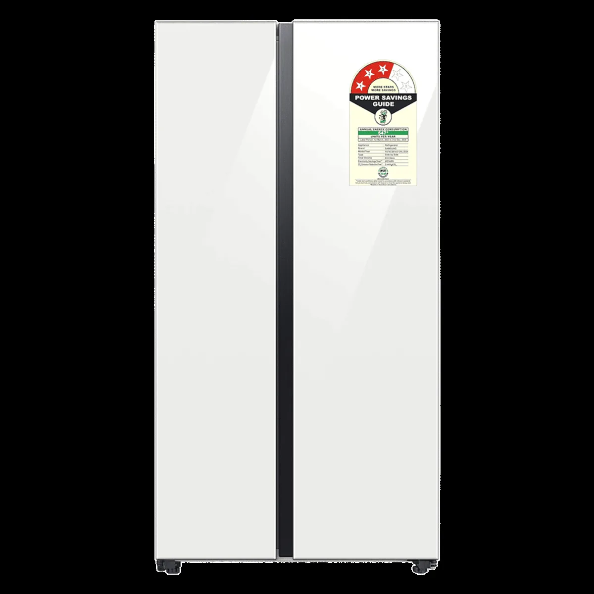 SAMSUNG 653 Litres 3 Star Frost Free Side by Side Door Smart Wifi Enabled Convertible Refrigerator with Twin Cooling Plus Technology (RS76CB81A312/HL, Clean White)