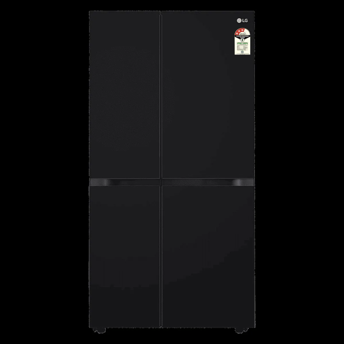 LG 650 Litres 3 Star Frost Free Side by Side Convertible Refrigerator with Smart Inverter Compressor (GLB257DBM3, Black Mirror)