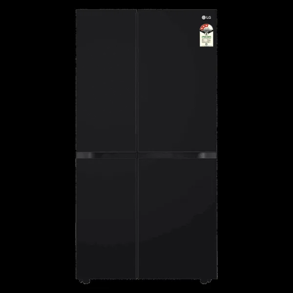 LG 650 Litres 3 Star Frost Free Side by Side Convertible Refrigerator with Smart Inverter Compressor (GLB257DBM3, Black Mirror)