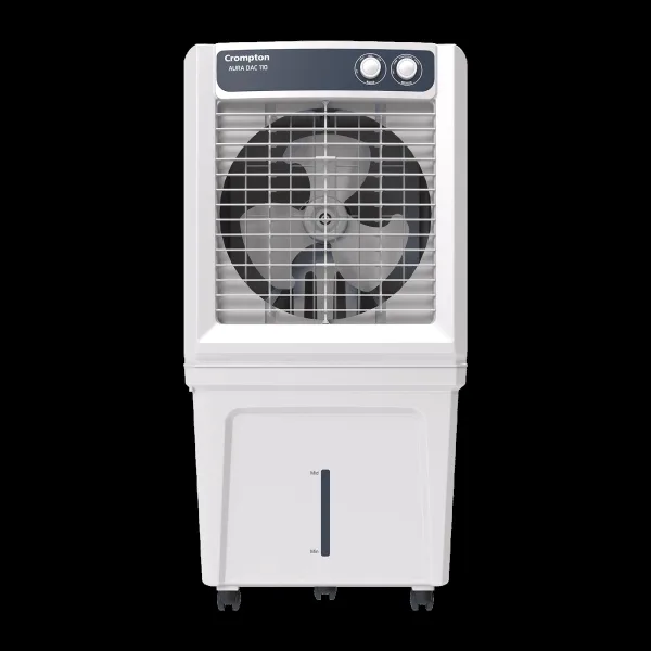 Crompton Aura 110 Litres Desert Air Cooler with Everlast Pump (Collasible Louvers, Indian Ink & While)