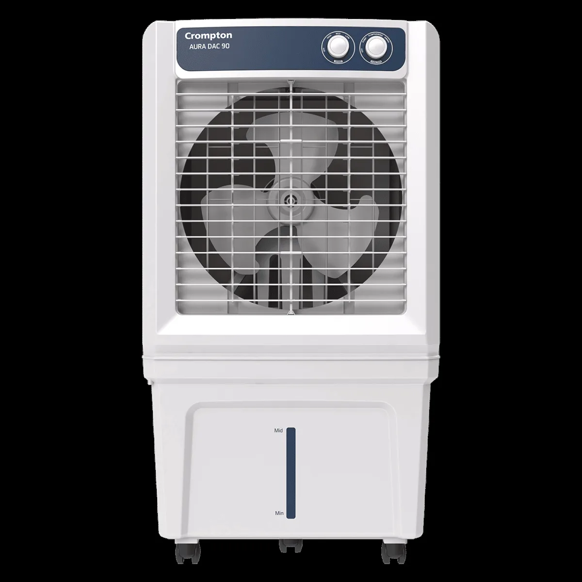 Crompton Aura 90 Litres Desert Air Cooler with Everlast Pump (Collasible Louvers, Indian Ink & While)
