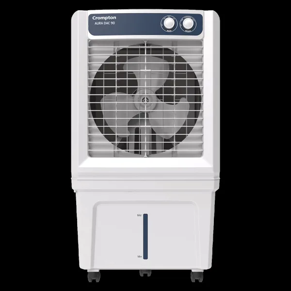 Crompton Aura 90 Litres Desert Air Cooler with Everlast Pump (Collasible Louvers, Indian Ink & While)