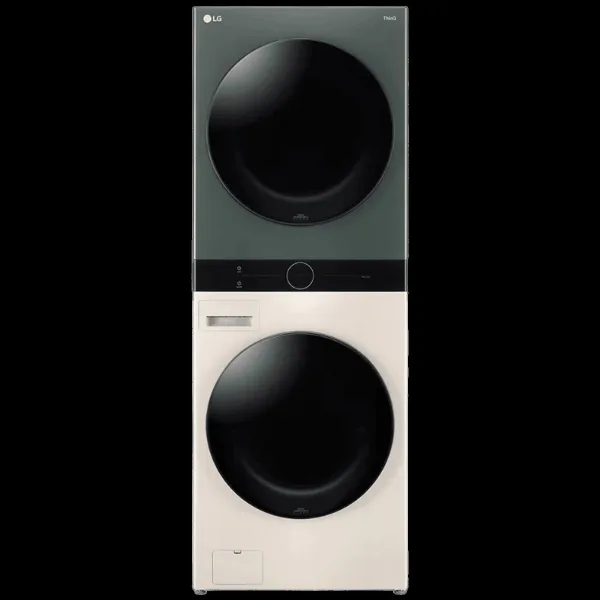 LG WashTower 13 kg/10 kg Fully Automatic Front Load Washer Dryer Combo (AI Direct Drive, FWT1310BG.ABGQEIL, Green and Beige)