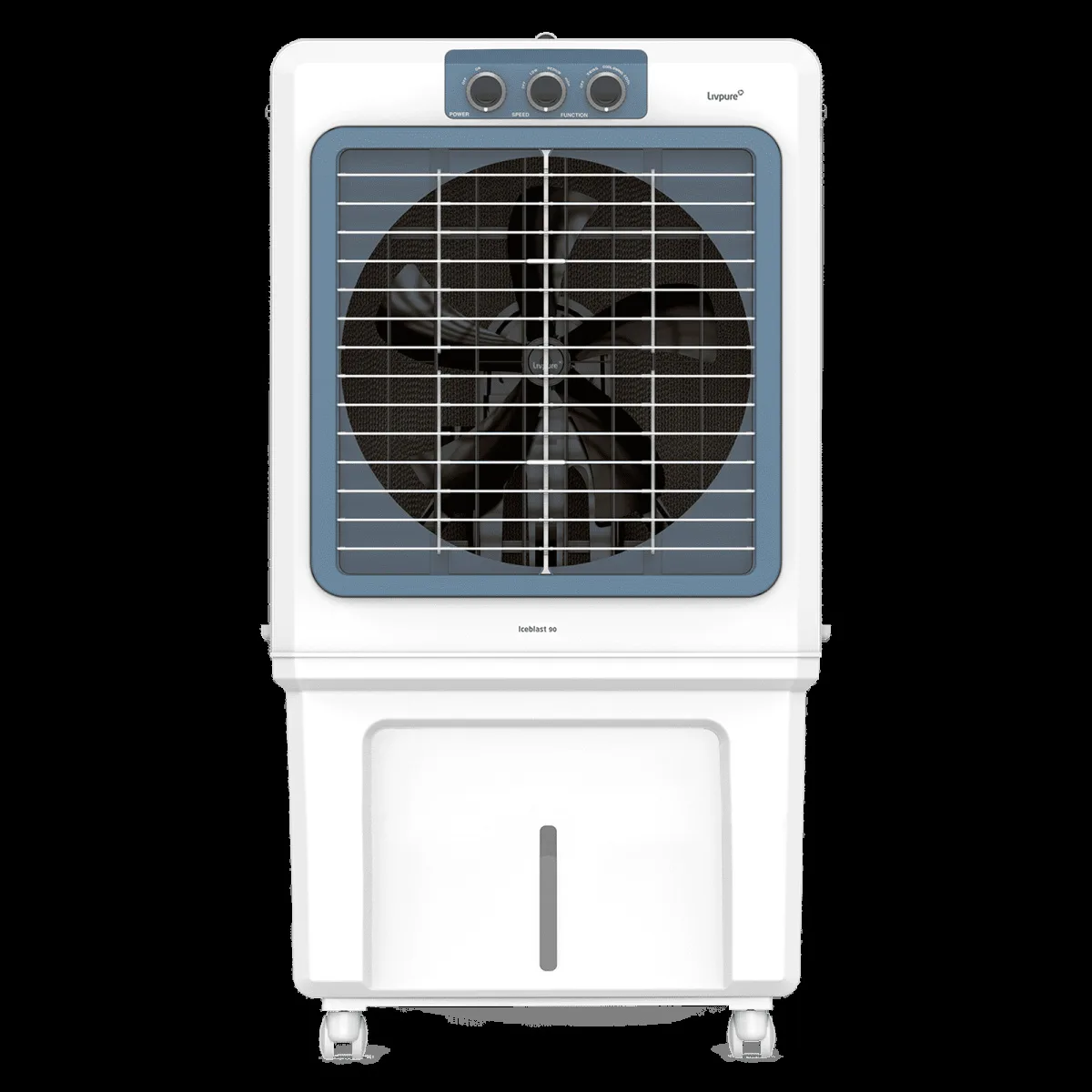 Livpure Ice Blast 90 Litres Desert Air Cooler with Temperature Overload Protection (Inverter Compatible, White & Blue)