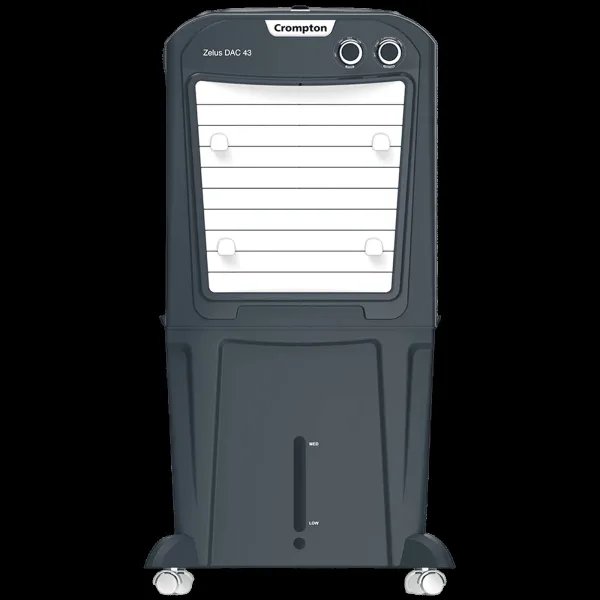 Crompton Zelus DAC 43 Litres Mini Desert Air Cooler with Everlast Pump (4-Way Air Deflection, Grey)
