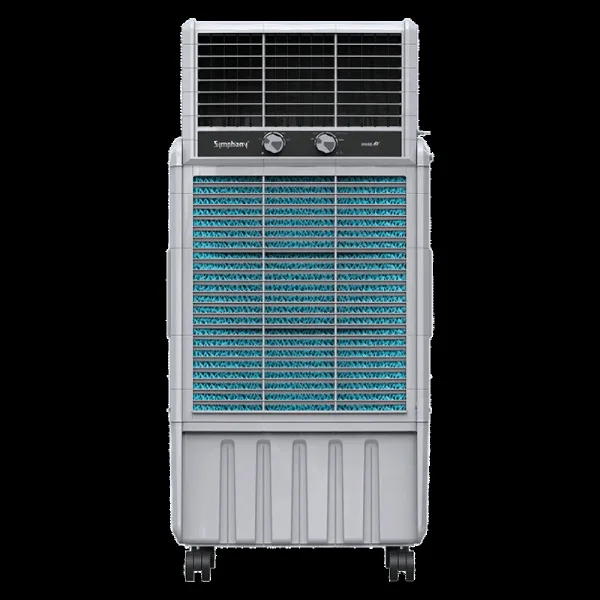 Symphony More 4D 125 Litres Desert Air Cooler with CFD Technology (Inverter Compatible, White & Grey)