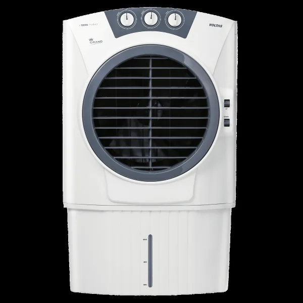 VOLTAS Grand 72 Litres Desert Air Cooler with Thermal Overload Protection (3 Speed Control, White & Grey)