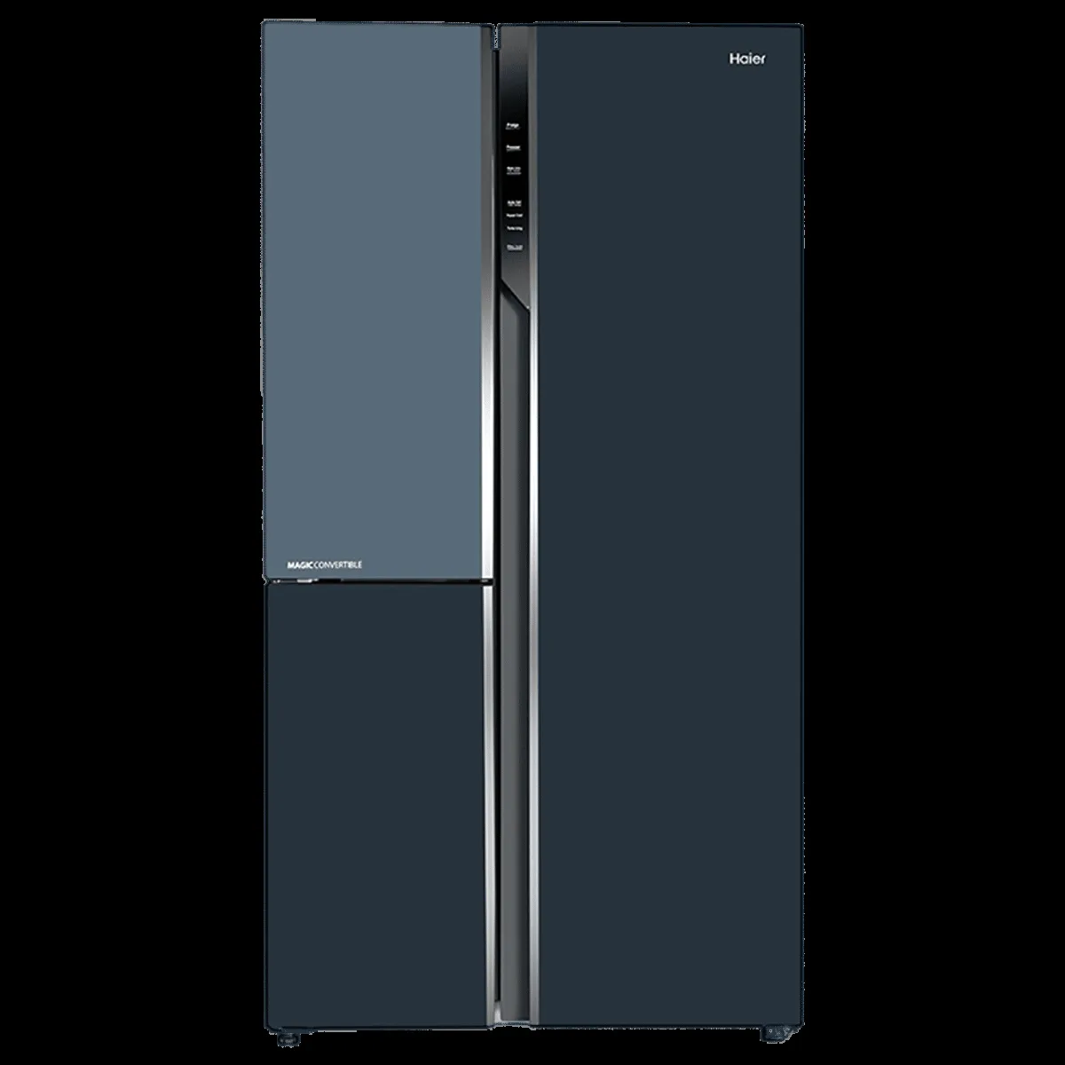 Haier Vogue Series 598 Litres 3 Star Frost Free Side by Side Refrigerator with Expert Inverter Technology (HRT-683GOG, Grey Onyx Glass)