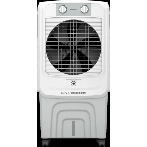 Havells KoolMaster 65 Litres Desert Air Cooler with Bacteria Shield Honeycomb Cooling Pad Technology (Dual Flow Technology, White & Grey)