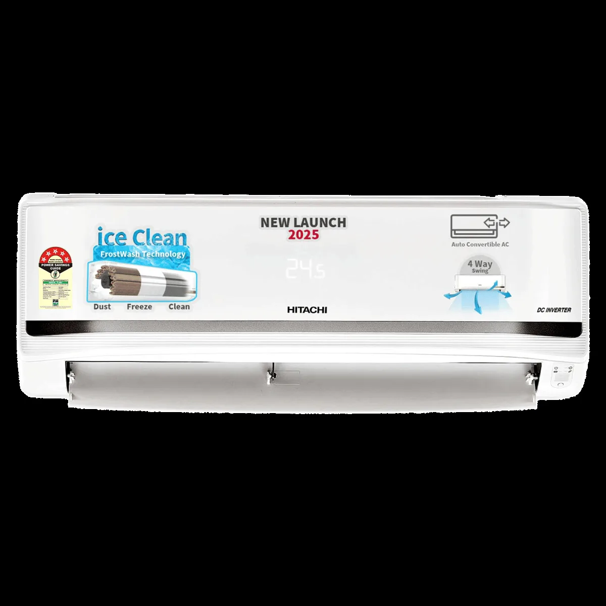 HITACHI Yoshi 5500STXL 2 Ton 5 Star Inverter Split AC with Anti Bacterial Super Fine Mesh Filter (Copper Condenser, RAS.V522PCBISH1)