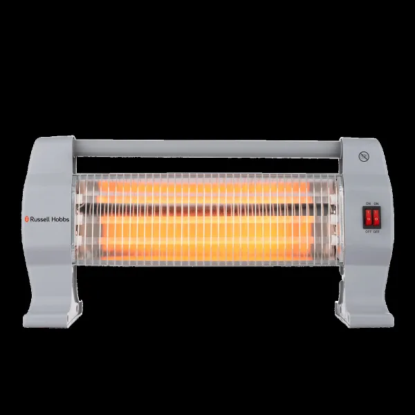 Russell Hobbs HeatLine 1200W Quartz Room Heater with 3 Heating Modes (Triple Quartz Tubes, Grey)
