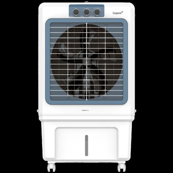 Livpure Iceblast 70 Litres Desert Air Cooler with Ice Chamber (Thermal Overload Protection, White and Blue)