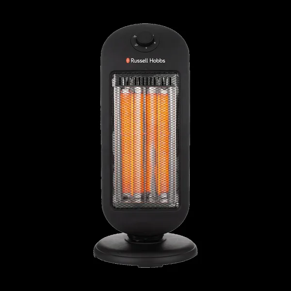 Russell Hobbs Tower 1200W Carbon Room Heater with Custom Heat Control (Dual Carbon Tubes, Black)