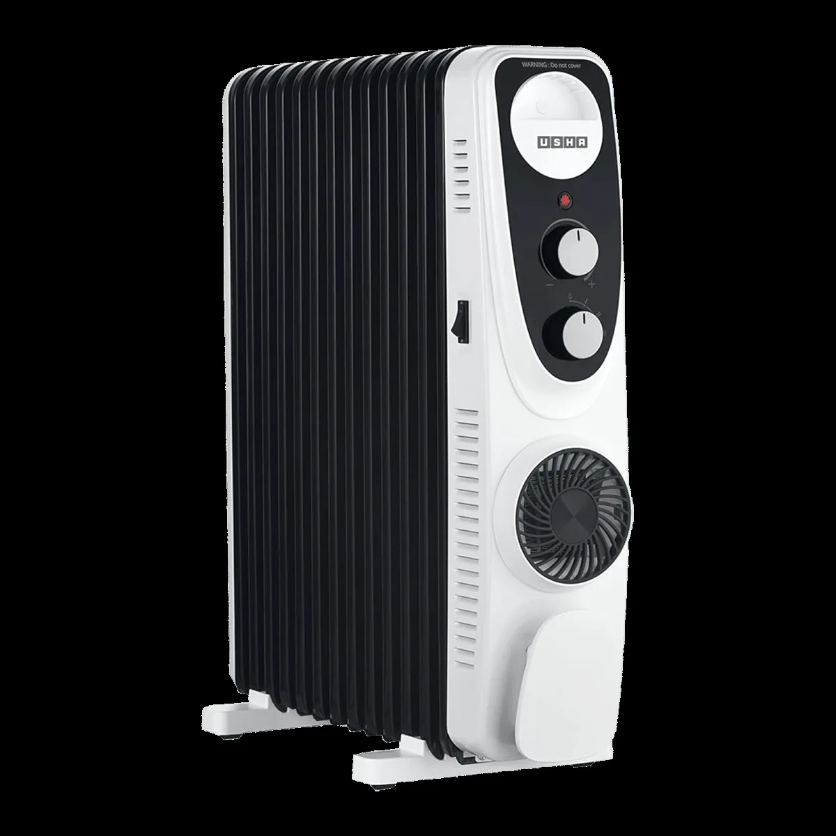 USHA 4213 F 2500W PTC Oil Filled Radiator Room Heater with IP23 Protection (Adjustable Thermostat