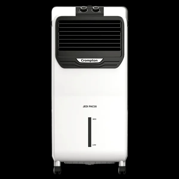 Crompton Jedi PAC 35 Litres Personal Air Cooler with Everlast Pump (4 Way Air Deflection, White & Black)