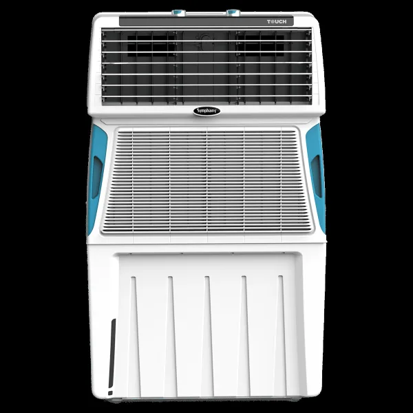 Symphony Touch 115 Litres Desert Air Cooler with CFD Technology (Inverter Compatible, White)
