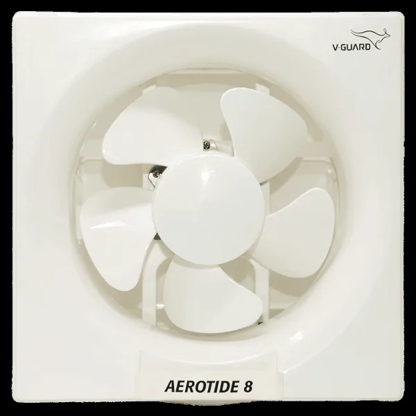 V-GUARD Aerotide 8 Inch 200mm Exhaust Fan (Powerful Copper Motor, White)