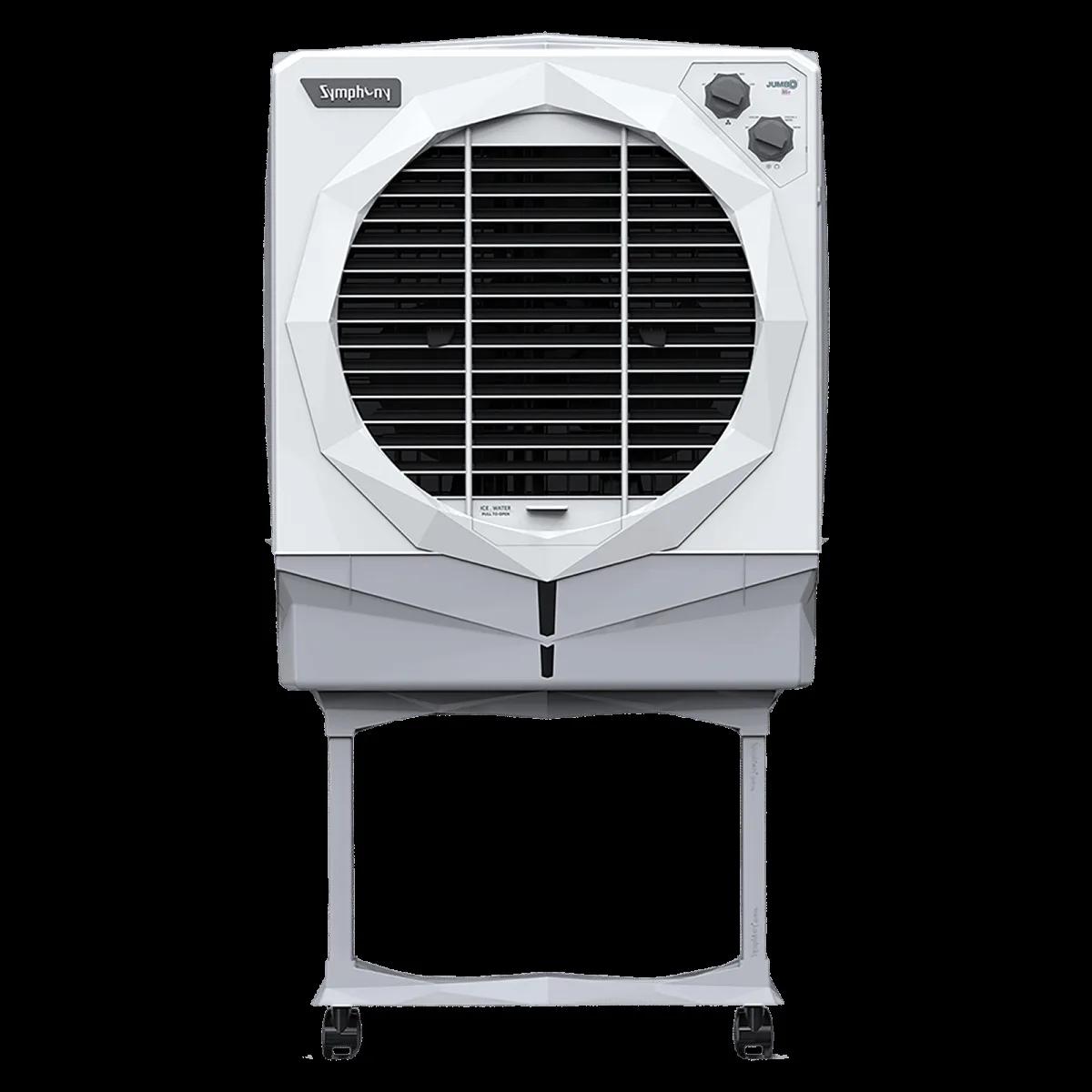 Symphony Jumbo 65 Plus 61 Litres Desert Air Cooler with Auto Louver Movement (Ice Chamber, White)