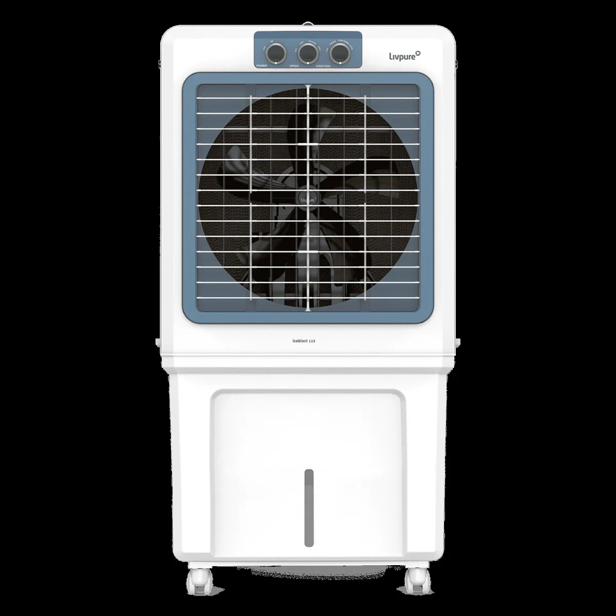 Livpure Ice Blast 115 Litres Desert Air Cooler with Temperature Overload Protection (Inverter Compatible, White & Blue)