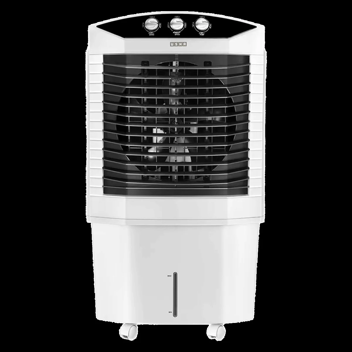 USHA Dynamo 90 Litres Desert Air Cooler with Low Power Consumption (Thermal Overload Protection, White)