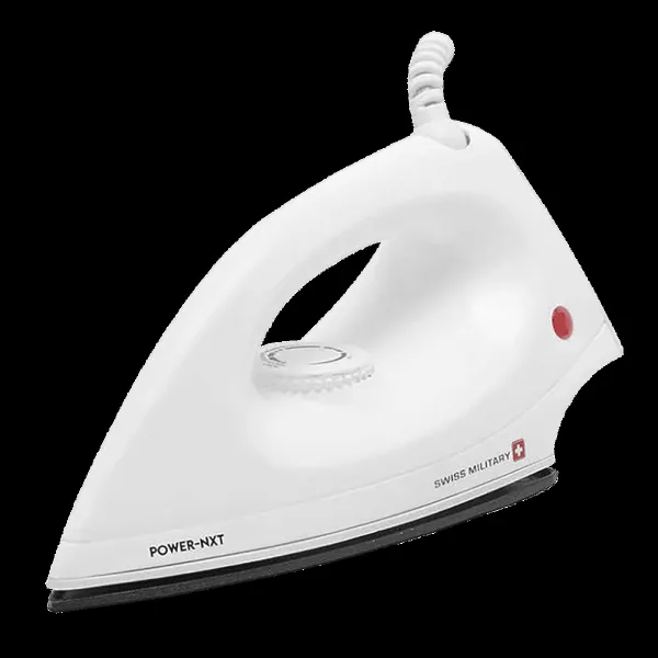 SWISS MILITARY Power Nxt 1000 Watts Dry Iron (Auto Shut-Off, White)