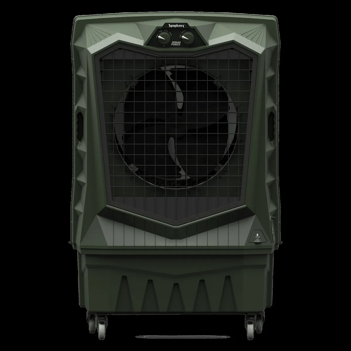 Symphony Air Force 100 Litres Desert Air Cooler with Xtra Power Jet Fan (Inverter Compatible, Militry Green)