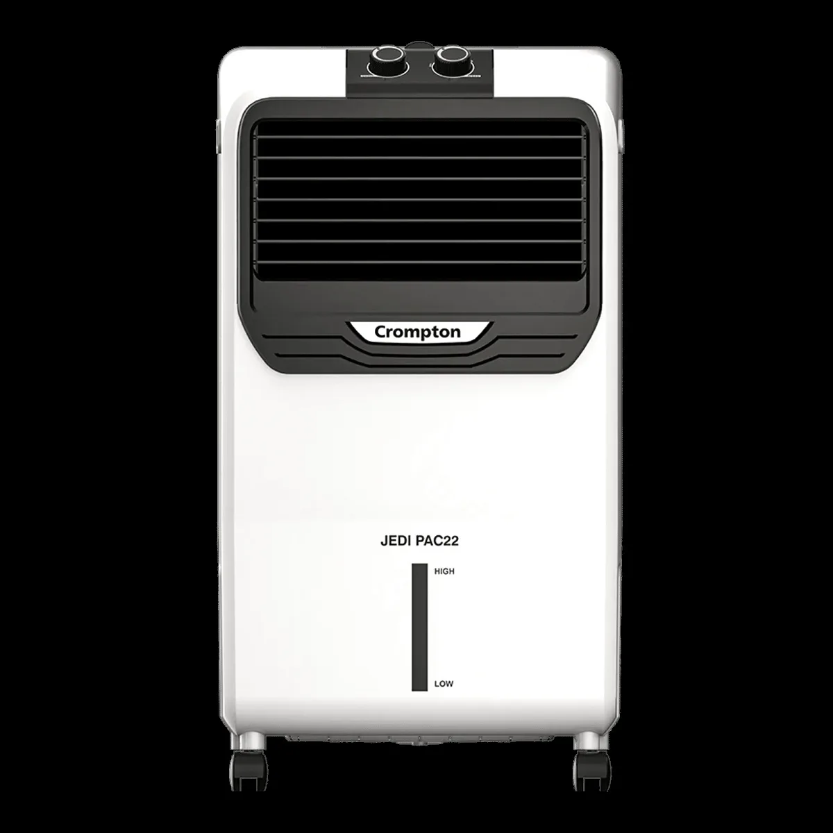 Crompton Jedi PAC 22 Litres Personal Air Cooler with Everlast Pump (4 Way Air Deflection, White & Black)