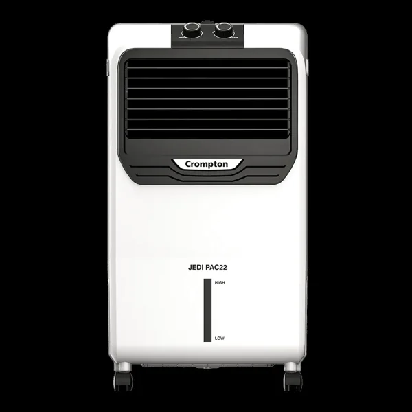 Crompton Jedi PAC 22 Litres Personal Air Cooler with Everlast Pump (4 Way Air Deflection, White & Black)