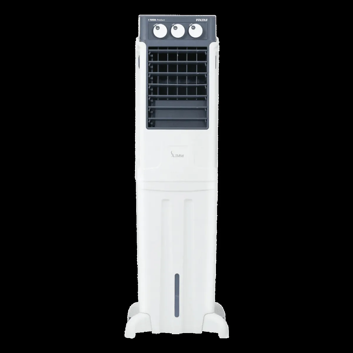 VOLTAS Slimm 35 Litres Tower Air Cooler with Ice Chamber (Auto Swing, White & Grey)
