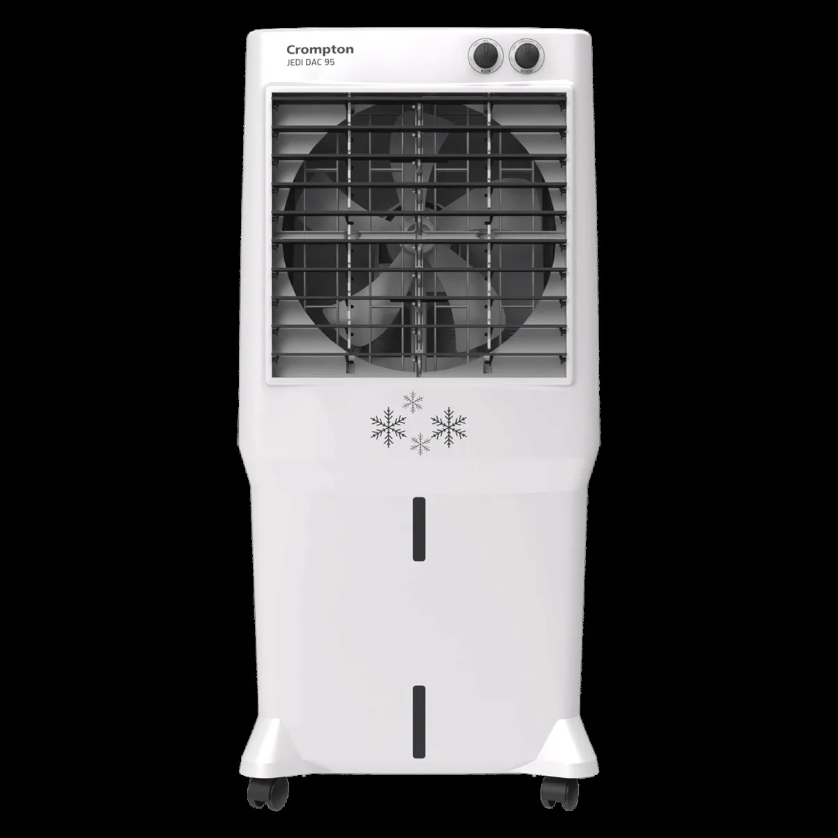 Crompton Jedi 95 Litres Desert Air Cooler with Everlast Pump (Fully Collasible Louvers, Black & White)