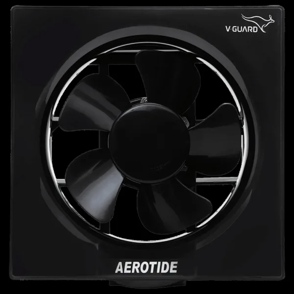 V-GUARD Aerotide 8 Inch 200mm Exhaust Fan (Powerful Copper Motor, Black)