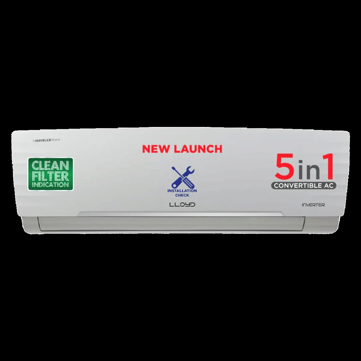 LLOYD 5 in 1 Convertible 1.5 Ton 3 Star Inverter Split Smart AC with Wi-Fi Ready (2025 Model, Copper Condenser, GLS18I3FWAGC)