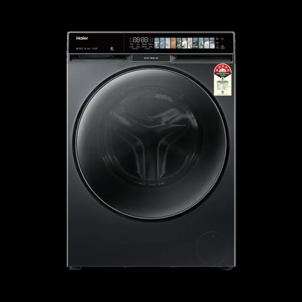 Haier 12 kg 5 Star Wi-Fi Inverter Fully Automatic Front Load Washing Machine (F11, HW120-DM14F11BKU1, Direct Motion Motor, Black)
