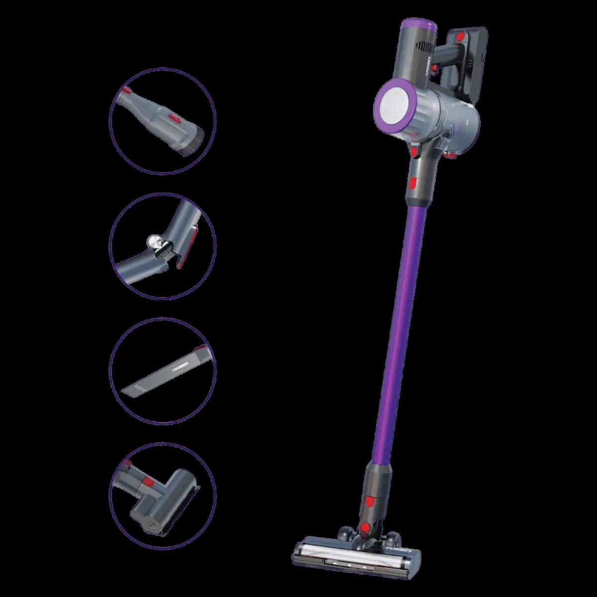 EUREKA FORBES Kordfree K22 220W Cordless Dry Vacuum Cleaner with Powerful Cyclonic Technology (50 Minutes Runtime, Purple)