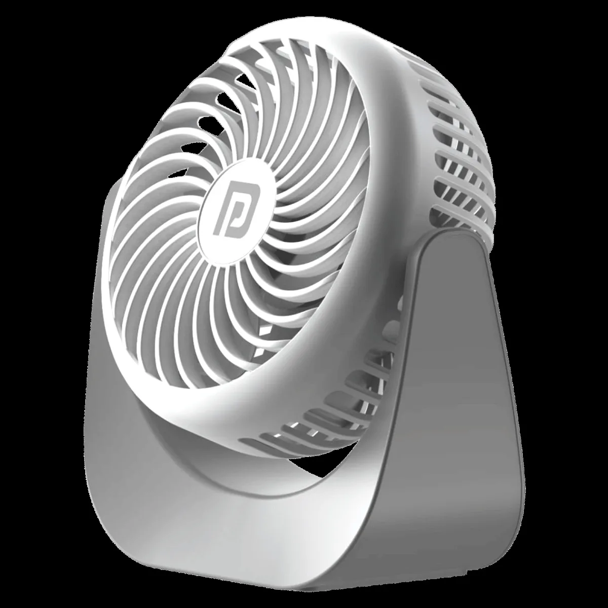 PORTRONICS Toofan 60mm 3 Blade BLDC Motor Mini Rechargeable Fan with 2000 mAh Battery (Low Noise Desk Fan, White)