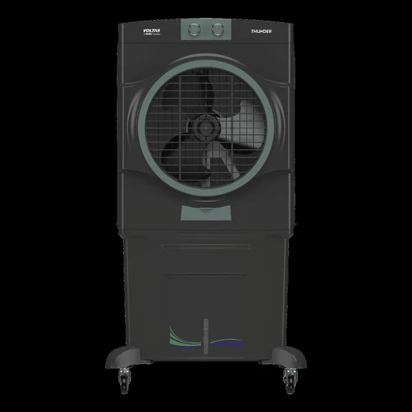 VOLTAS Thunder 85 Litres Desert Air Cooler with Thermal Overload Protection (3 Speed Control, Dark Grey)