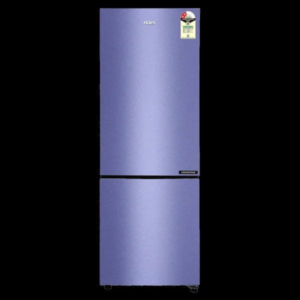 Haier 237 Litres 2 Star Frost Free Double Door Bottom Mount Convertible Refrigerator with Turbo Icing (HRB-2872BSI-P, Storm Inox)