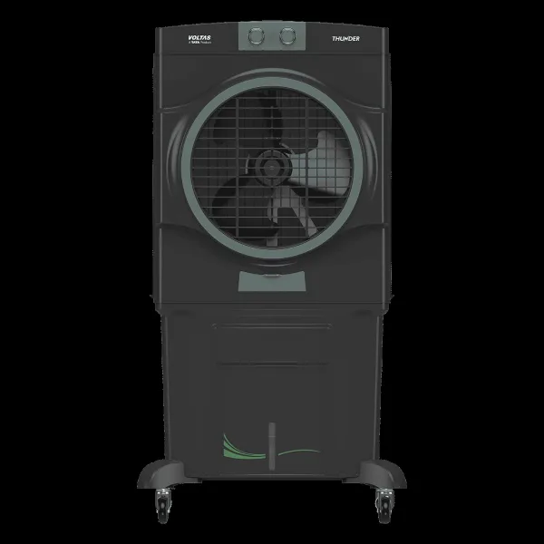 VOLTAS Thunder 110 Litres Desert Air Cooler with Thermal Overload Protection (3 Speed Control, Dark Grey)